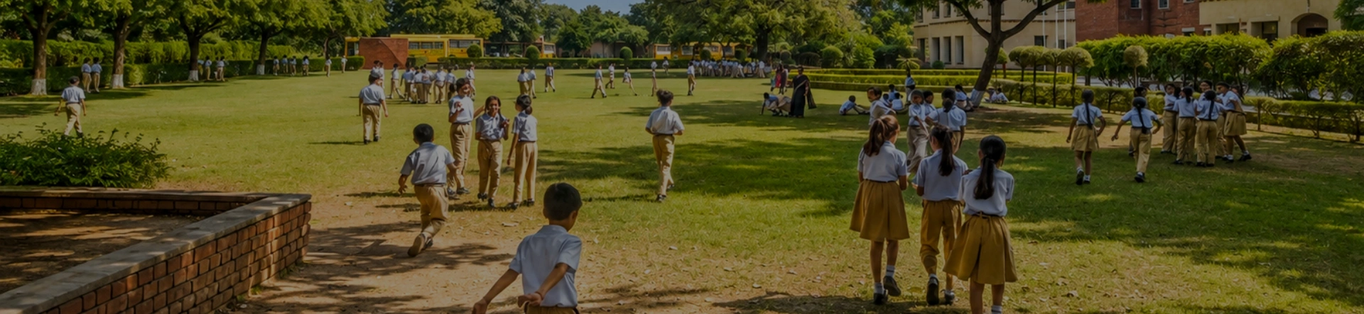 School campus Vadodara students playground banner