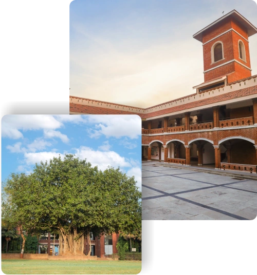 Award-winning Nalanda International School campus courtyard